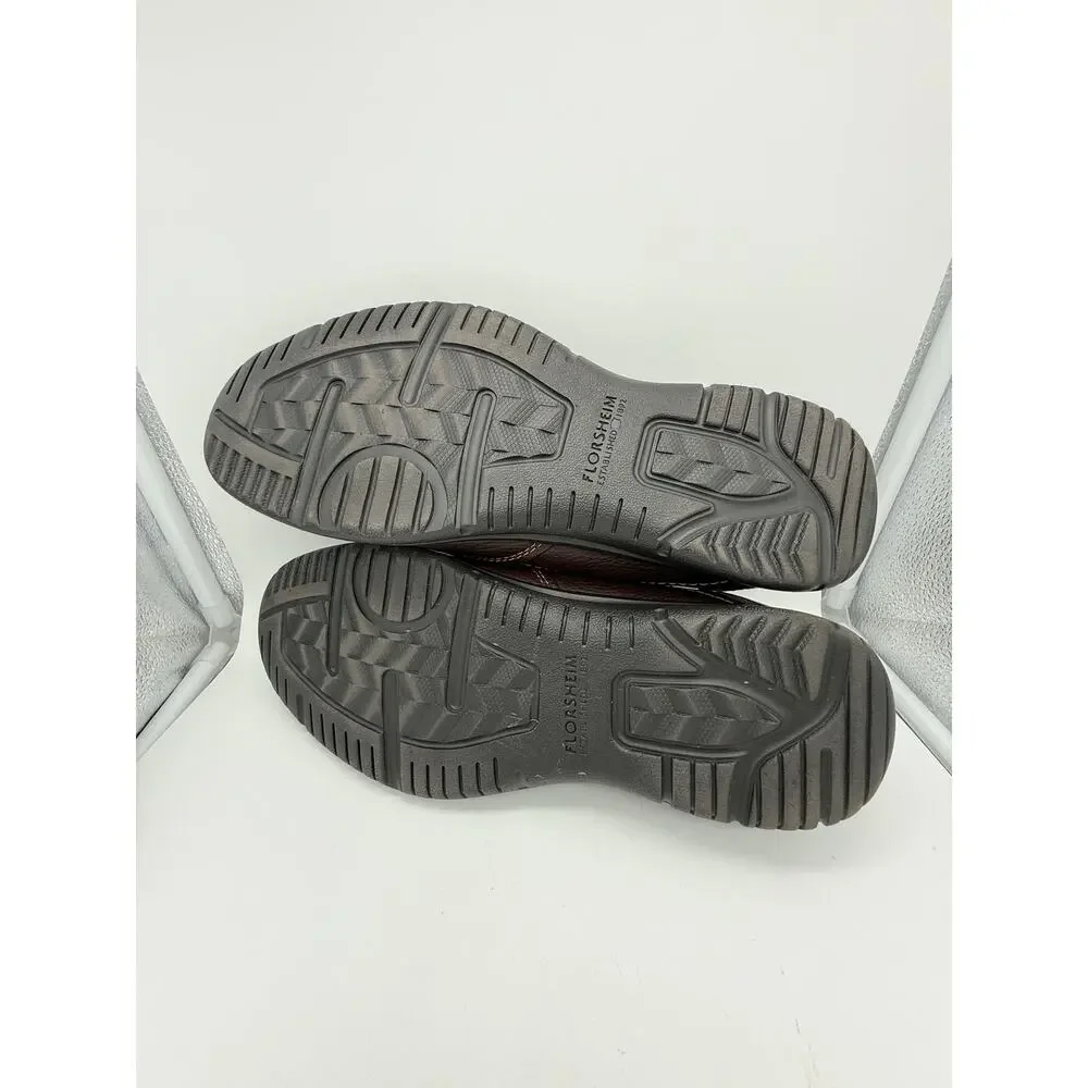 Florsheim Brown Leather Slip On Shoes Size 10.5 Lightweight Memory Foam